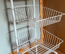 Wire shelves