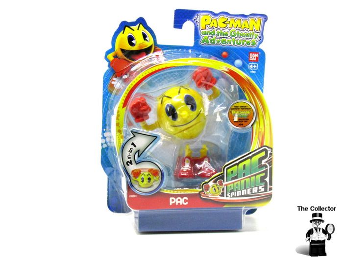 BANDAI Pac Man and the Ghostly Adventures, Panic Spinner Action Figure 2 in 1 Pack