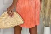 peach dress