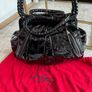 Rare Vintage Christian Louboutin Loubinette hobo black patent leather bag Image 2