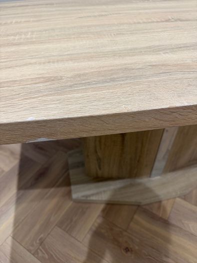 Oak veneer dining table