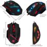T90 Gaming Mouse 9200 DPI, 8 Buttons Multi-Modes LED lights USB Gaming Mice, Weight Tuning for Laptop, Desktop, PC, Macbook Image 5