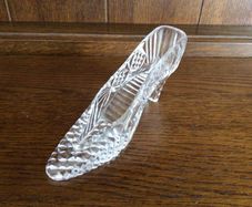Glass Crystal Shoe Ornament Trinket dish