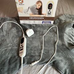 Electric Heating Pad 60x100cm (Back/Neck/Shoulders) + UK Adapter