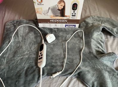 Electric Heating Pad 60x100cm (Back/Neck/Shoulders) + UK Adapter