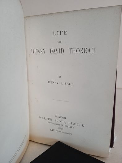 Life of Henry David Thoreau by Henry S. Salt (GT991)