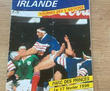 1996 France v Ireland Rugby Five Nations Match Programme