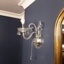 Pair of glass detailed wall lights collection only Image 2