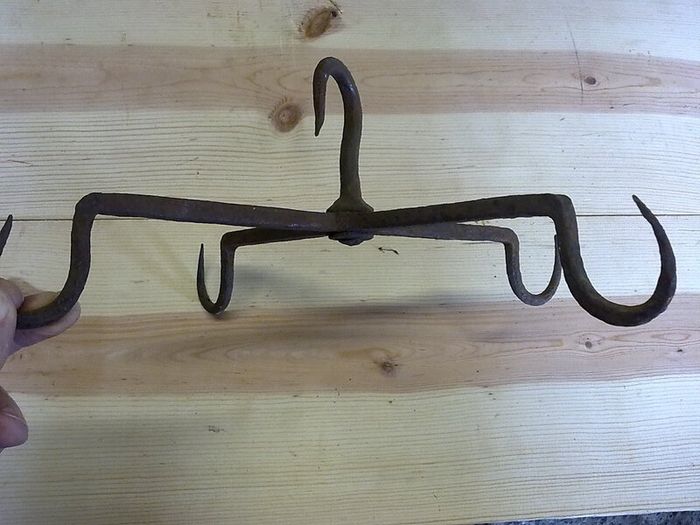 Old Irish blacksmith made game hook. Hunting bygone