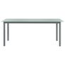 Garden Table Light Grey 190x90x74 cm Aluminium and Glass Image 2
