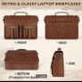 Mens Brown laptop bag Image 2