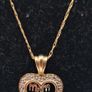 9ct yellow gold  diamond necklace Image 3