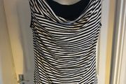 Gina Benotti black&amp; white striped top size UK14 EU42