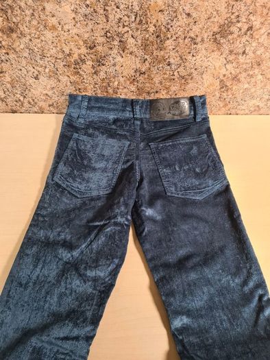 Womens CHEAP MONDAY Tight Velvet Steel blue skinny stretchy trousers jeans  Size W 26 L 32 A1