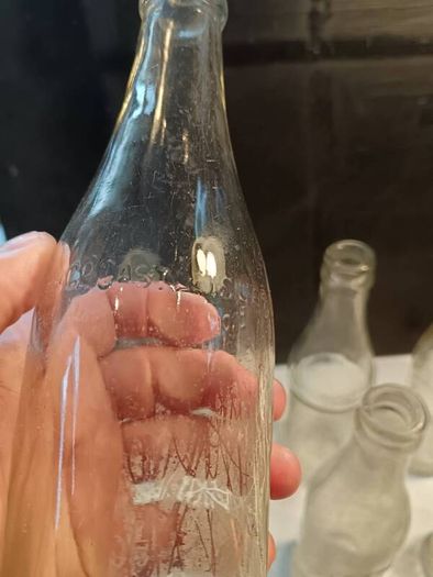 11 X Vintage Irish Clear Glass Bottles