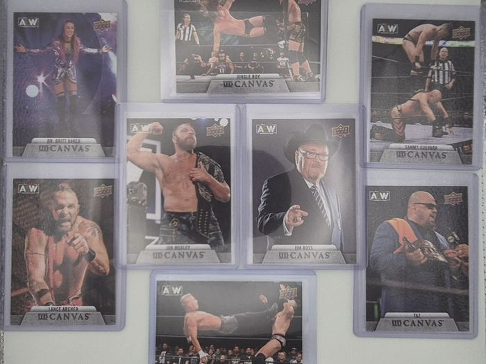 AEW Upper Deck 2021 UD CANVAS Wrestking Trading Card Bundle