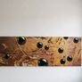 Limited edition contemporary tech-art, abstract series - Black oil spheres / gold leaf texture Image 10