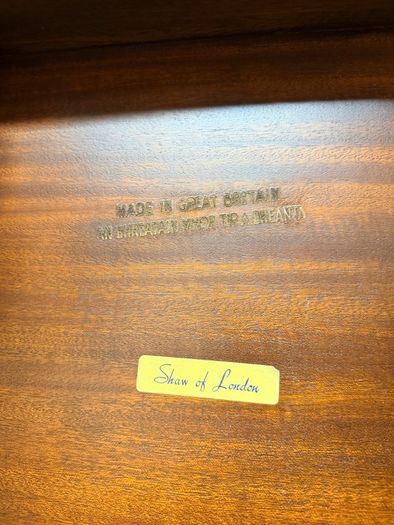 Vintage Shaw of London Leather Top Nesting Tables