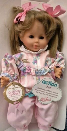 Zapf Creation Doll West Germany Vintage Rare 1980s 'Action Jane 'With Mama Voice