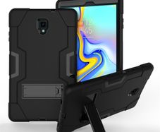 For Samsung Galaxy Tab A 10.5" (T590) Hard Case Survivor with Stand - Black
