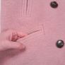 Per Una Dusky Rose Pink Wool Blend Double Breasted Pea Coat 10UK/38EU Image 6