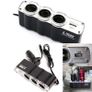 Car Interior 3 Sockets Car Cigarette Lighter Extender Splitter and 1 USB Port Car Charger Image 3