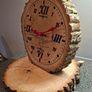 Large Handmade Natural Wood Clock  One of a Kind Personalised Inscription Image 3