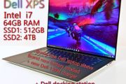 Dell XPS i7 + nVidia GPU, 64GB RAM, 4.5TB SSD + Dell docking station