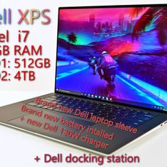 Dell XPS i7 + nVidia GPU, 64GB RAM, 4.5TB SSD + Dell docking station