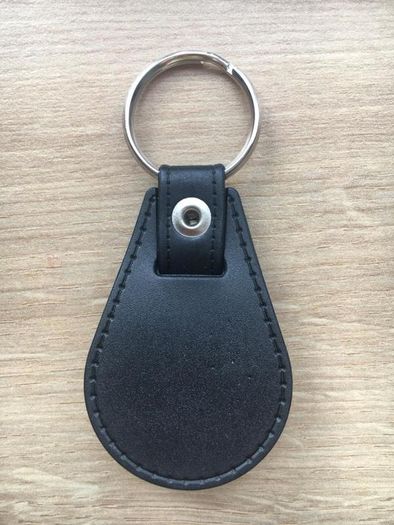 Brand new synthetic leather Audi key ring with shopping trolley token/coin