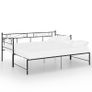 Pull-out Sofa Bed Frame Black Metal 90x200 cm Image 10