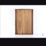Handmade walnut ottoman tray. Large wood serving tray with handles Image 2