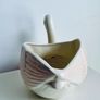 Vintage Style Pink & White Ceramic Swan Planter Vase 21cm Image 5