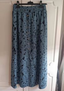 Animal Print front split skirt