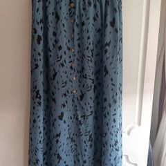 Animal Print front split skirt