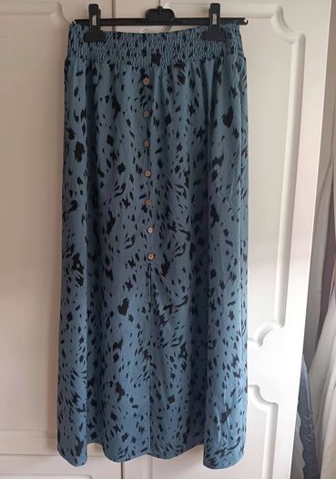 Animal Print front split skirt
