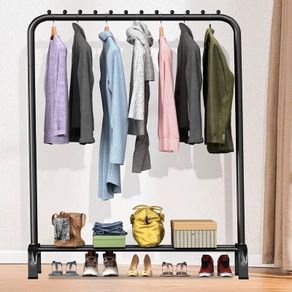 Clothes Rails For Bedroom, Free Standing Coat Racks, Heavy Duty Clothes Rack, Metal Clothes Stand, Minimalism Garment Rack for Coats, Skirts, Shirts, Sweaters
