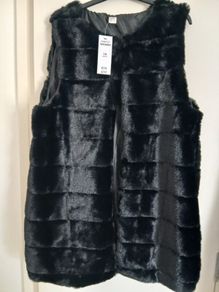 ladies fur look gilet new