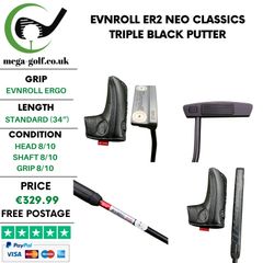 Evnroll ER2 Neo Classics Triple Black Putter / 34"