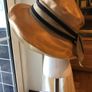 Vintage Gold Hat with beige/brown bands Image 3