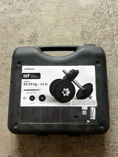 DOMYOS 20kg cast iron dumbbells set