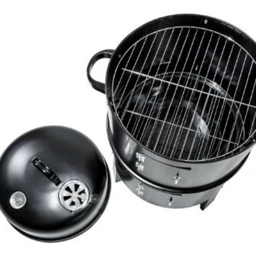 Charcoal Barbecue Smoker With Heat Indicator