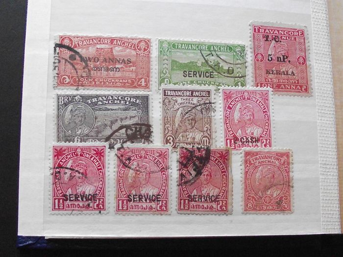 A extensive collection of Stamps from Indian States, presented in the album