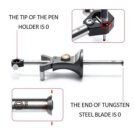 Woodworking Linear Arc Dual-purpose Scriber Parallel Line Drawing Tool Multifunctional DIY Wood Working Scribe Tools