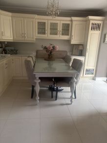 large dining table and chairs
