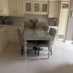 large dining table and chairs