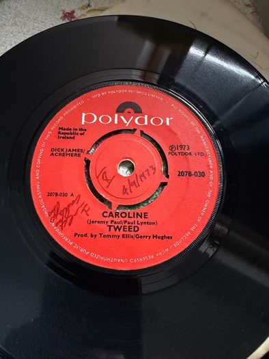 Tweed vinyl single Irish pressing