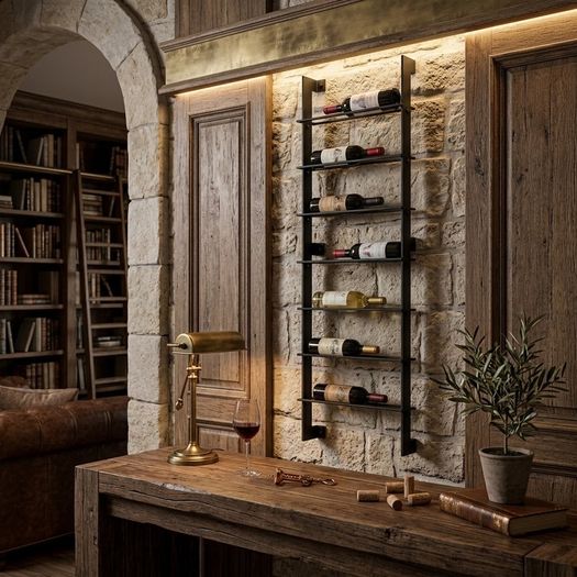 The SOMMELIER Bespoke Wall Wine Rack | Modern 7-Bottle Display