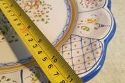 VTG Wall Hanging CONDE TALAVERA Pottery Plate 29 cm. Beautiful Blue Yellow