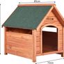 Solid Wood Dog House 82 X 72 X 85 Cm Roof Hatch Apex Roof Image 7